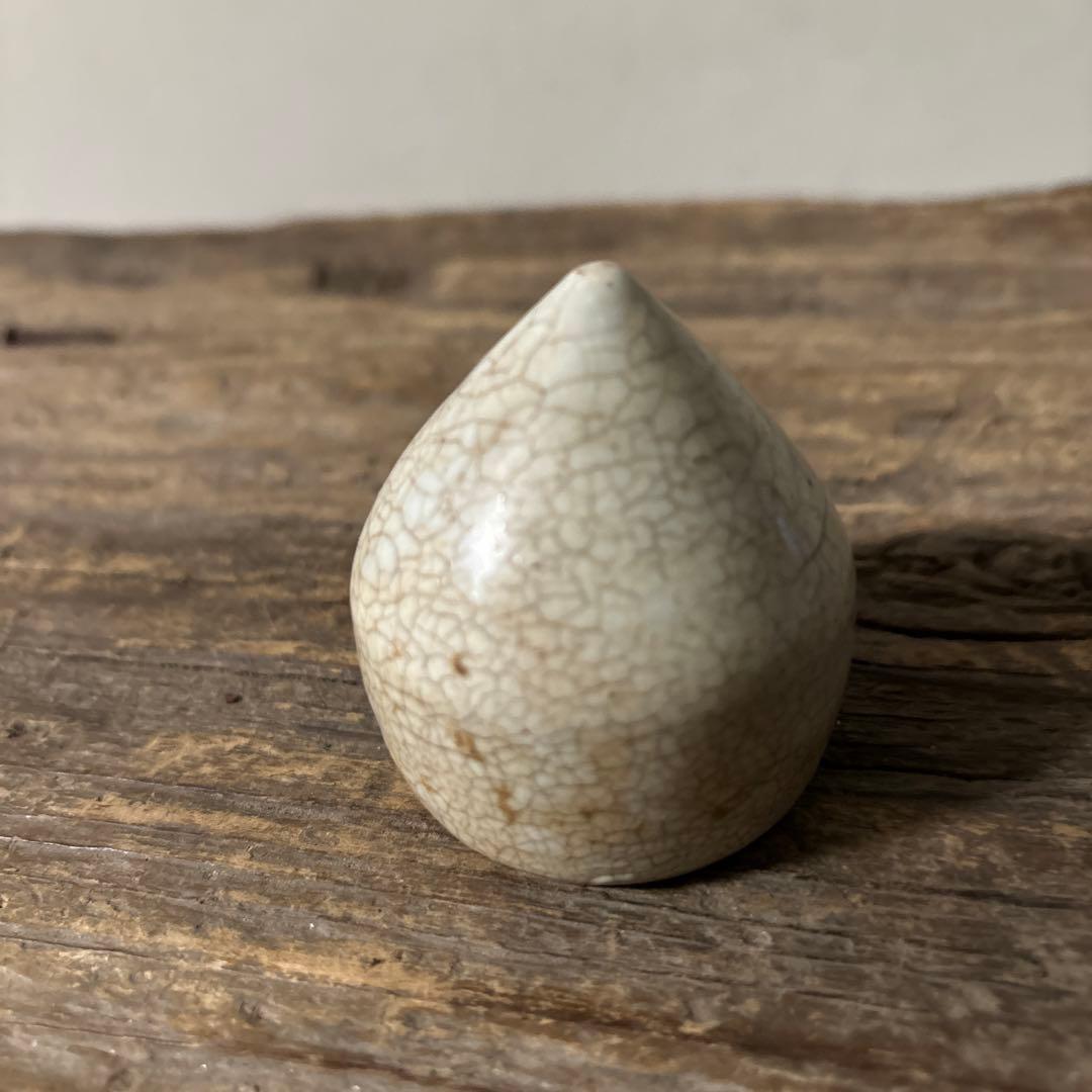 李朝白磁 明器 1点 宝珠 蓮峰 祭器 骨董アンティーク 検:白洲正子