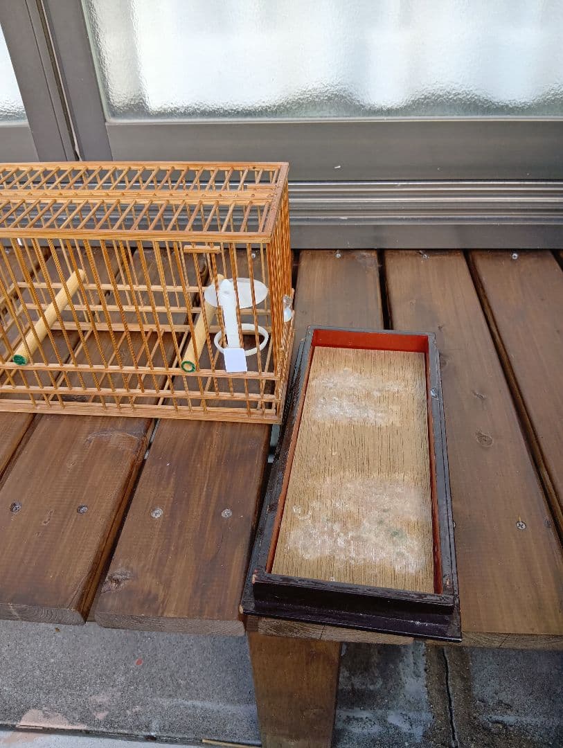 メジロ籠 ヨシガイ8寸5分 手作りデコラ八羽箱 かご8個