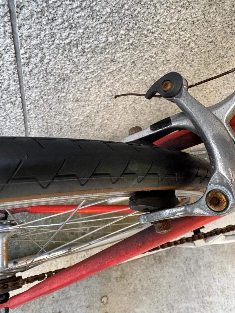 様 オレンジxレザー ピストバイク(Diners)