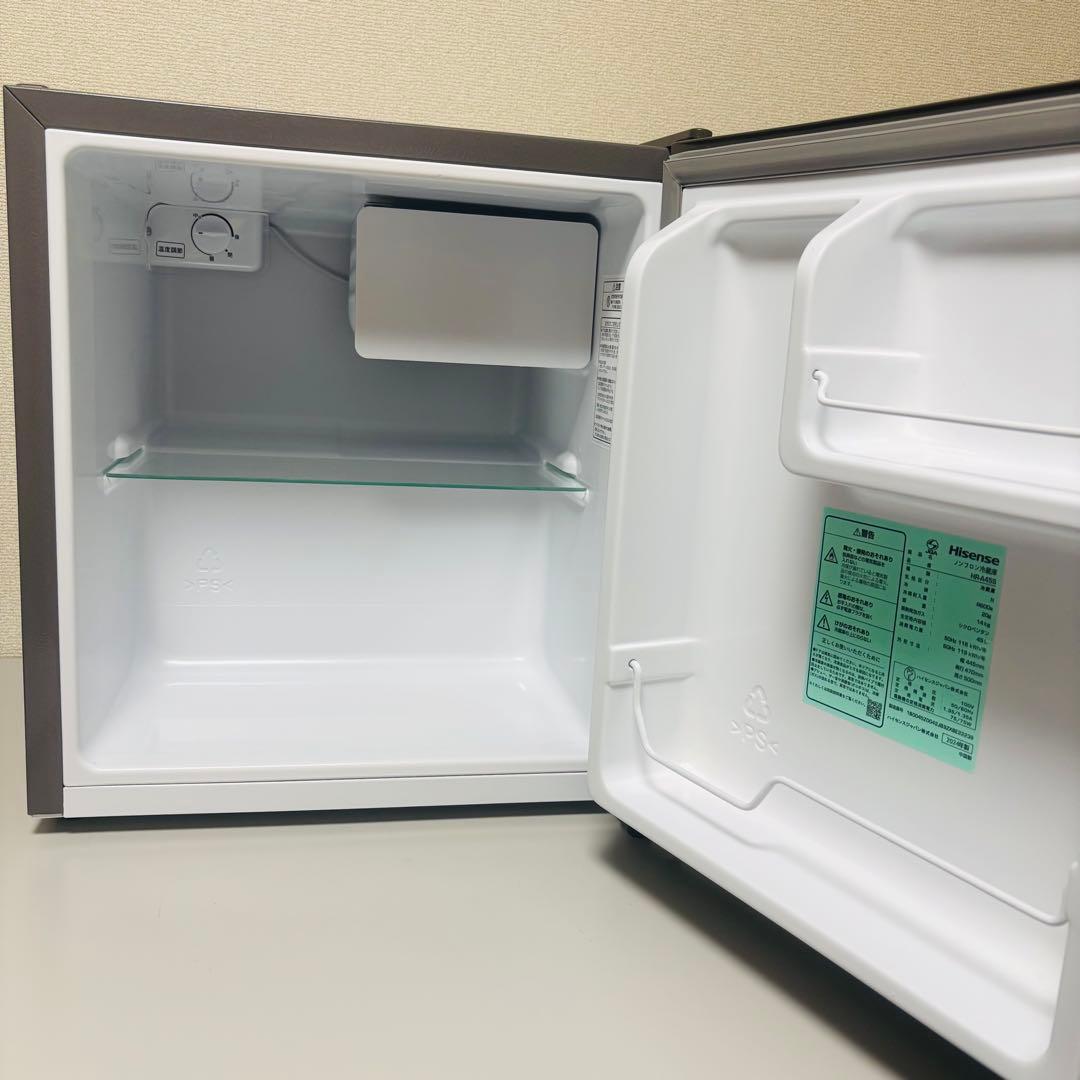 【オレオ】Hisense ノンフロン冷蔵庫 HR-A45S冷蔵庫 シルバー