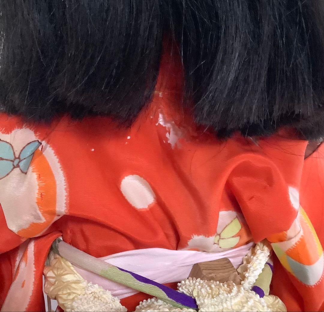 市松人形♪玉秀作♪アンティーク♪着物傷み、顔汚れ、髪乱れ♪約