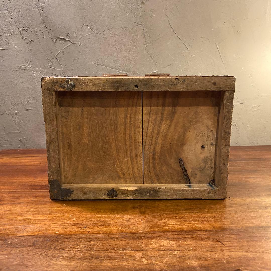 明治 時代物 硯箱 古道具 蔵出し 杉材 時代箪笥 骨董品 小引出し 和