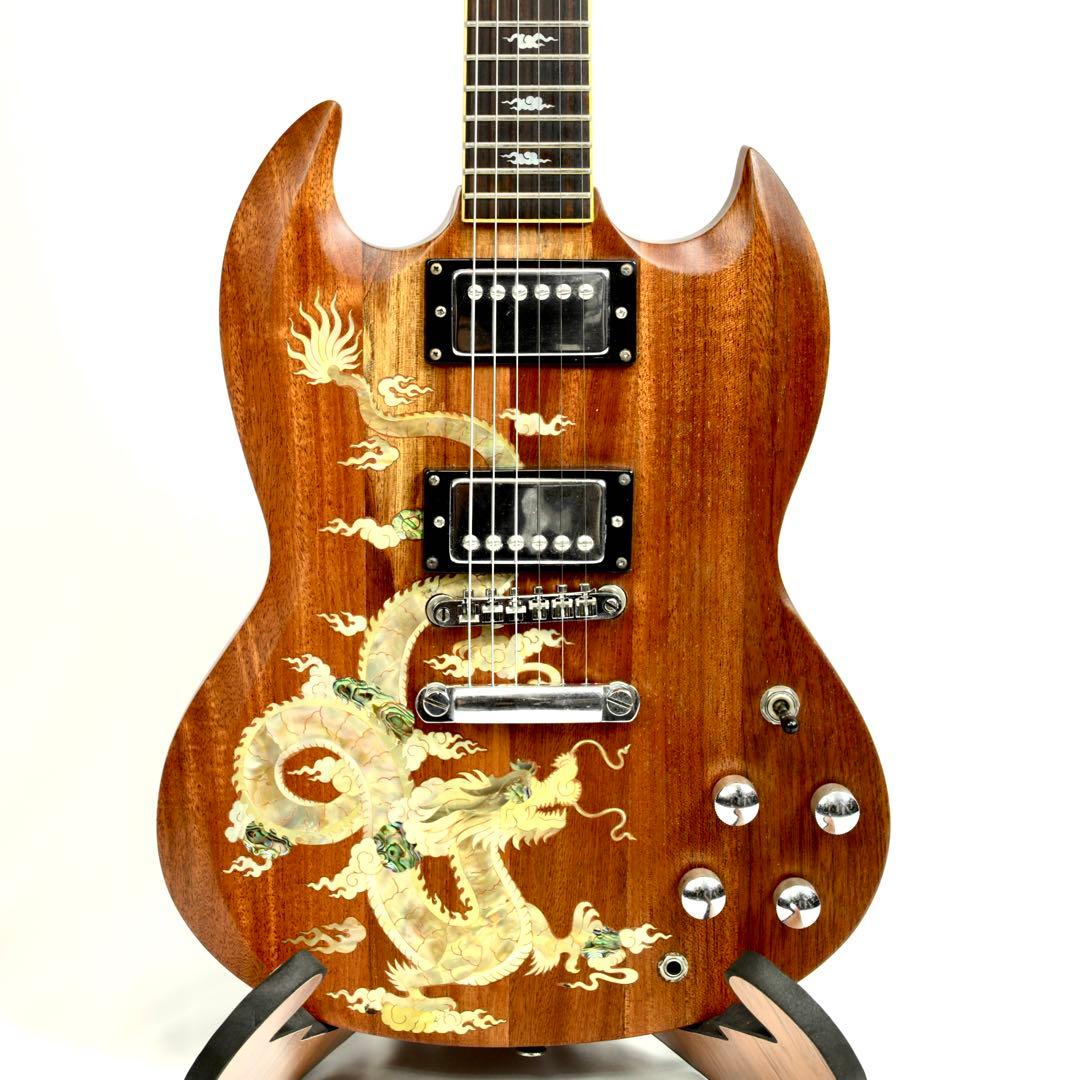 SGスタイル エレキギター　ドラゴンインレイ