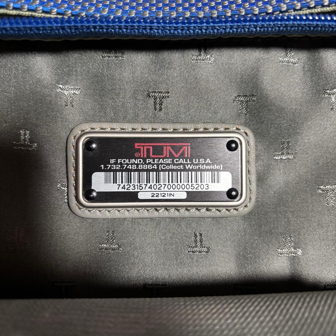 良品 TUMI ビジネスバッグ ナイロン ブルー 22121IN