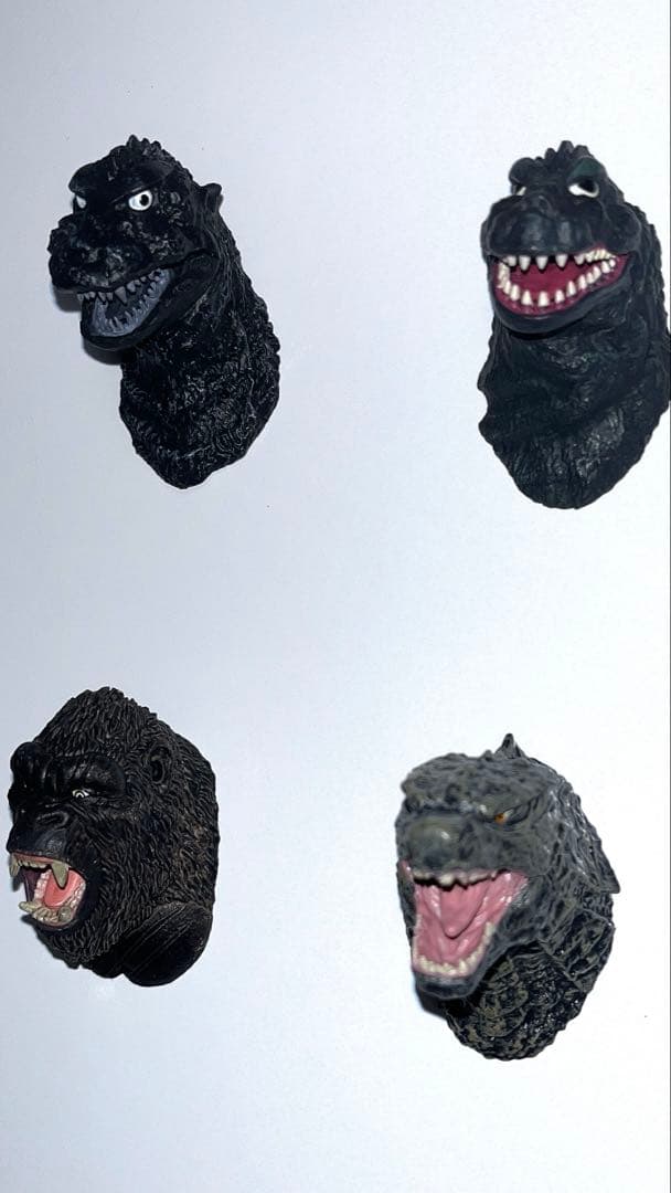 一番くじ ゴジラVSコング F賞 モンスターヘッドマグネット 全8種 箱付き