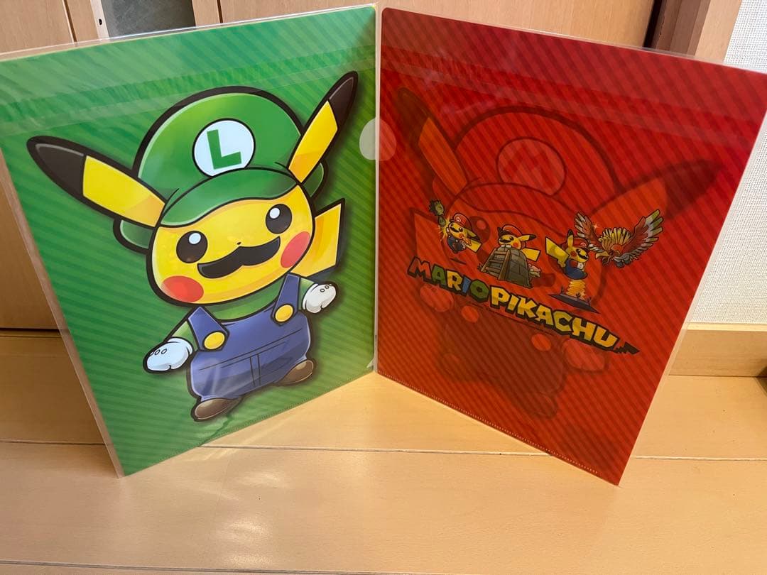 マリオピカチュウ A4クリアファイル 3枚セット ルイージピカチュウ