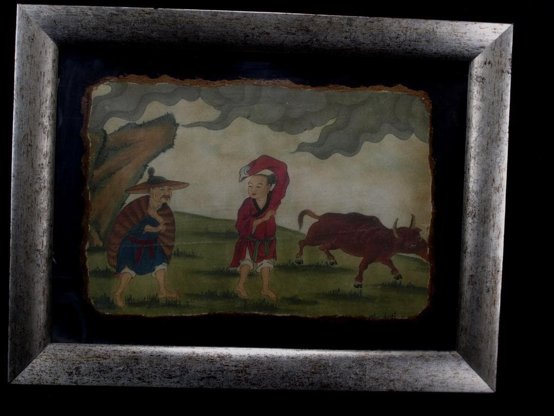 中国唐時代 敦煌莫高窟壁画 彩絵 人物像 発掘品 AK1733A10-4 - メルカリ