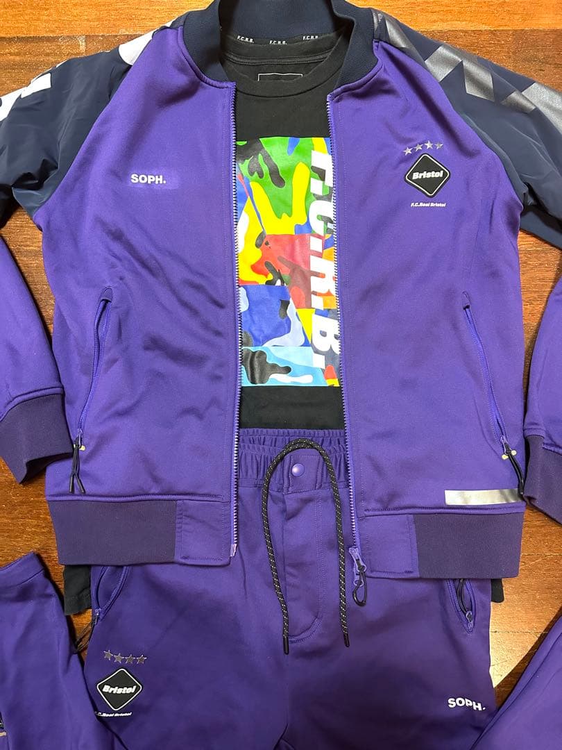 FCRB 紫 PDKジャケット パンツ セットアップ　＋半袖Tシャツ　3点セット