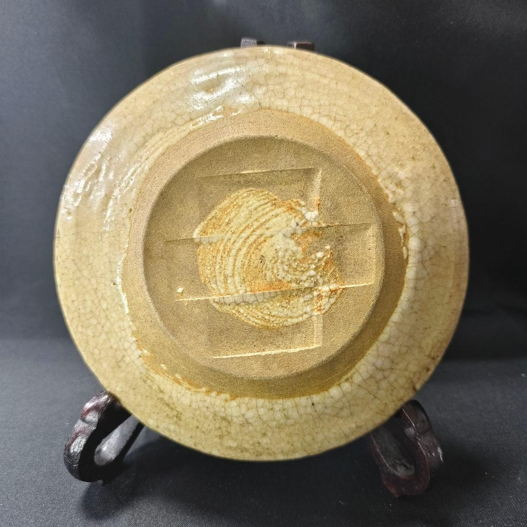 志野焼 絵志野 小皿 貫入あり 幕末アンティーク コレクター放出美品