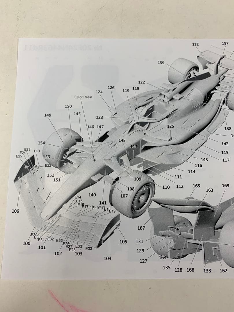 1/20 W15 メルセデス 3Dプリントキット