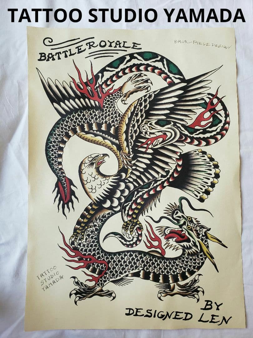 tattoo studio yamada flash poster 山田レン - メルカリ