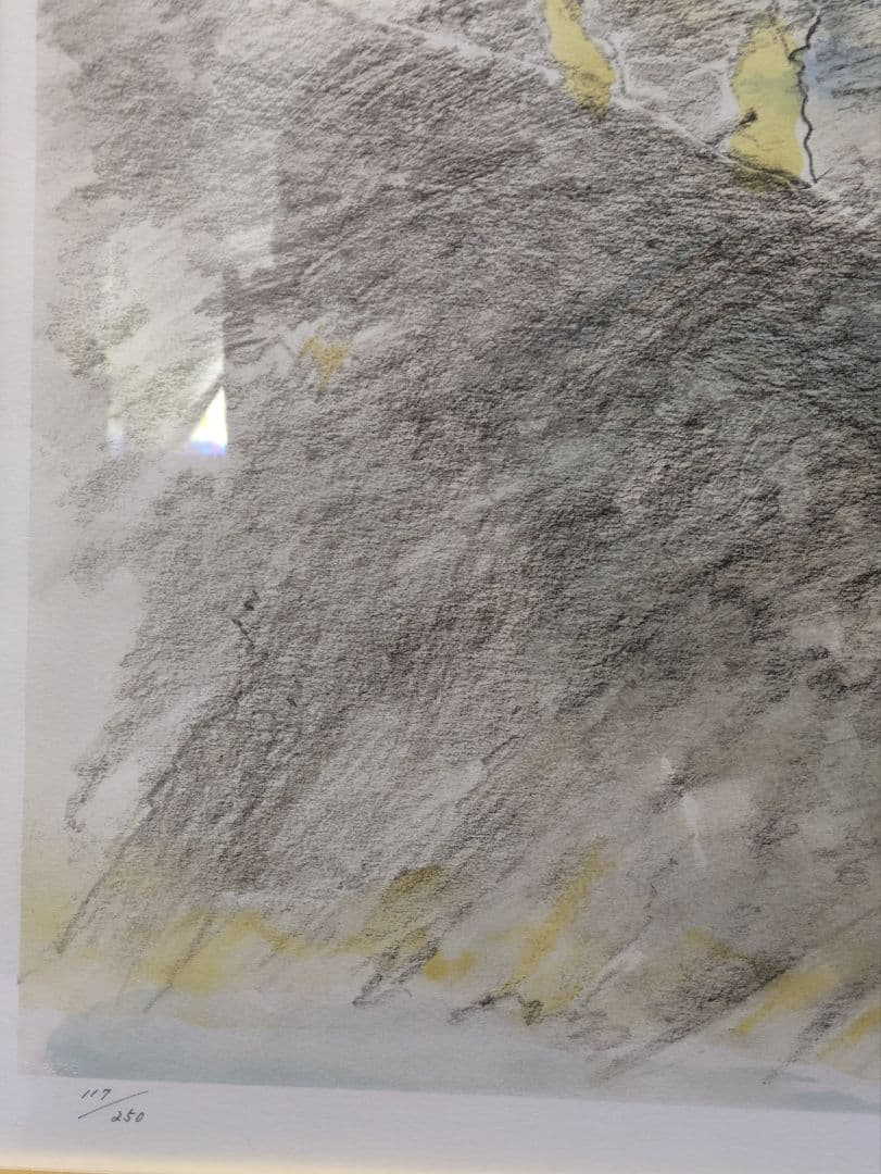 奥村土牛　大快晴の富士 250部限定リトグラフ(証明書，作家印有り)外箱付き