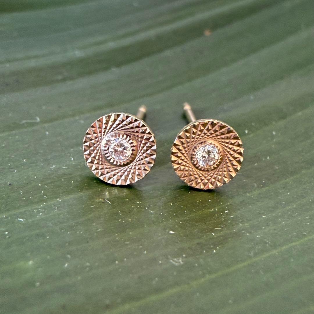 cui-cui K10 ダイヤモンド　ピアス　0.02ct