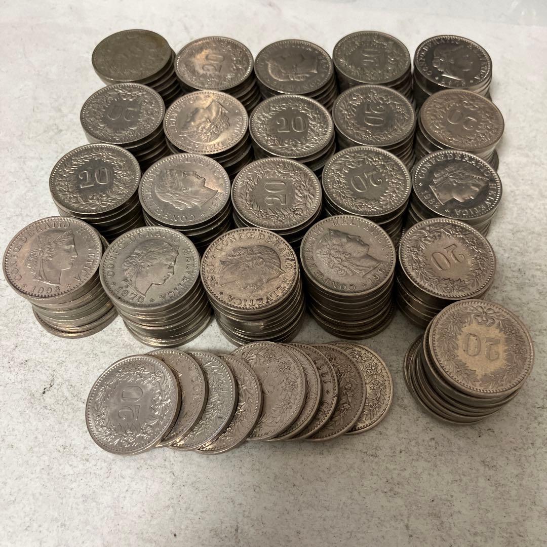 スイス 硬貨 10ラッペン 20ラッペン フラン まとめ売り スイス フラン