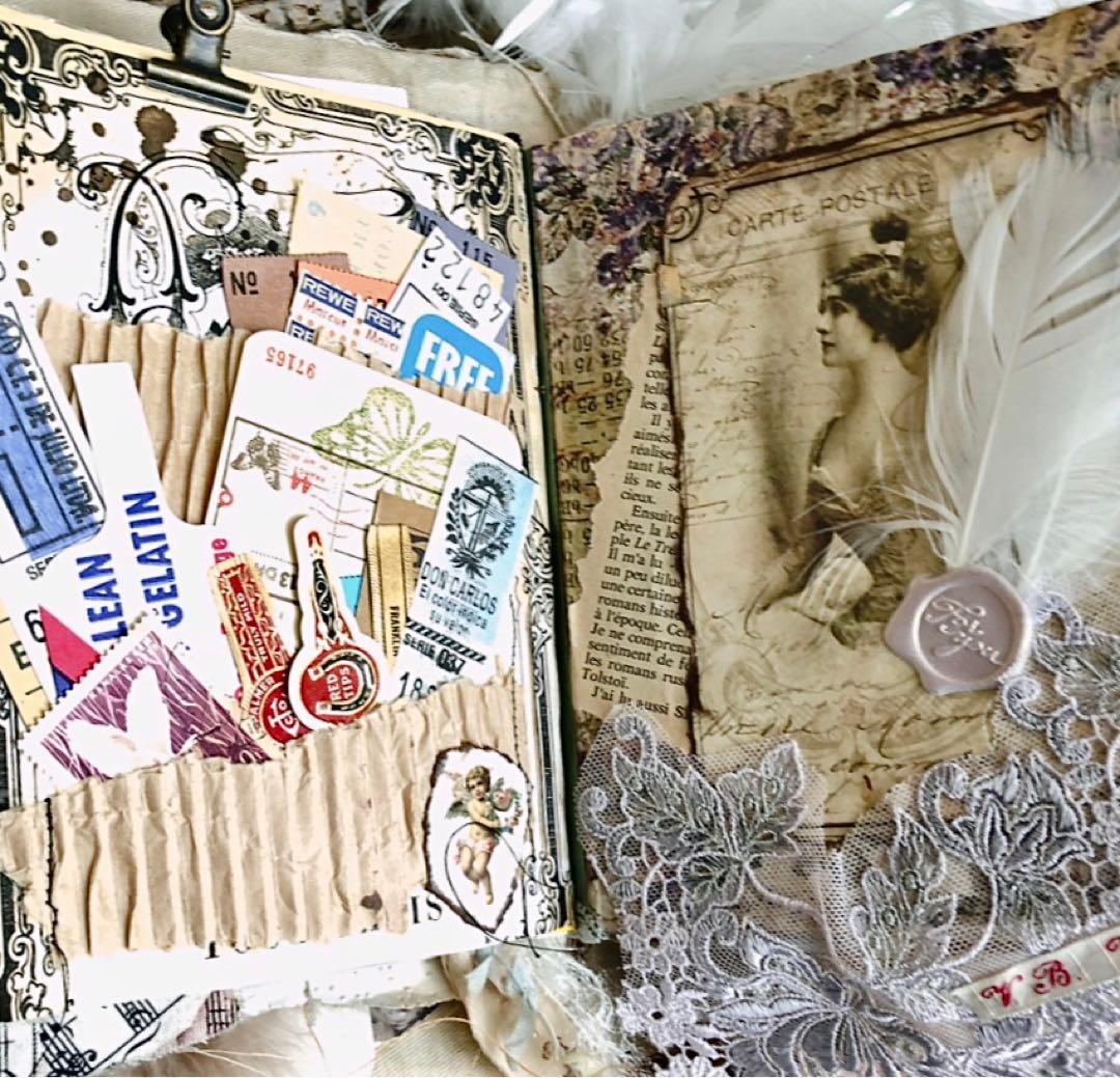 感謝セール❣️多種類染レースたっぷり『天使』ジャンクジャーナル雑記帳