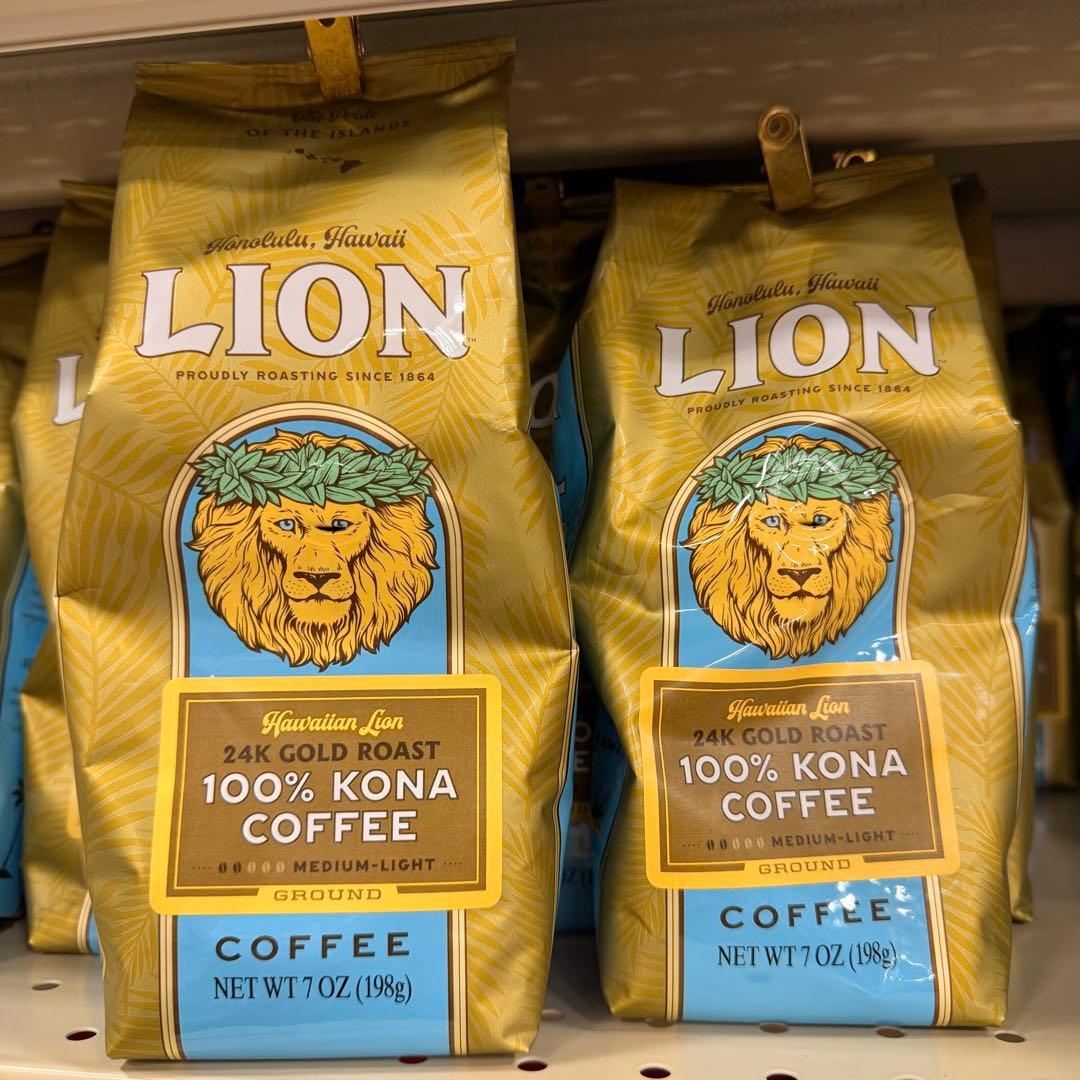LION 100%コナコーヒー　2袋 LION COFFEE（ライオンコーヒー） 100%コナコーヒー 2袋セット 豆 7oz