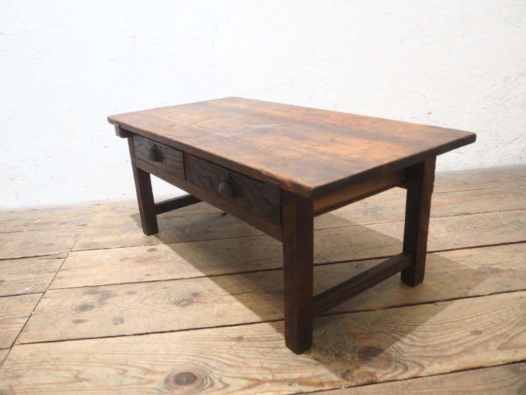 1258 アンティーク 文机 ローテーブル 収納ケース 陳列台 レトロ 古家具