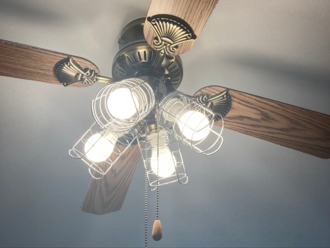 ブロンズ シーリングファンライト 4灯 期間限定出品 部品あり即