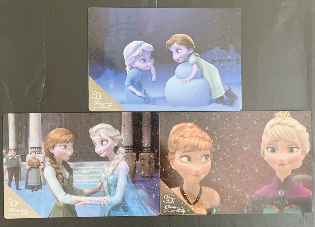 ディズニーストア 30周年記念 ポストカード アナと雪の女王エルサ 3種