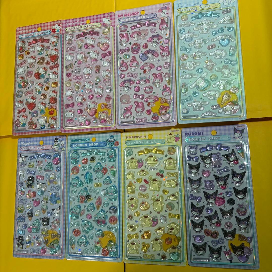 【正規品】ボンボンドロップシール　サンリオ　全8枚セット