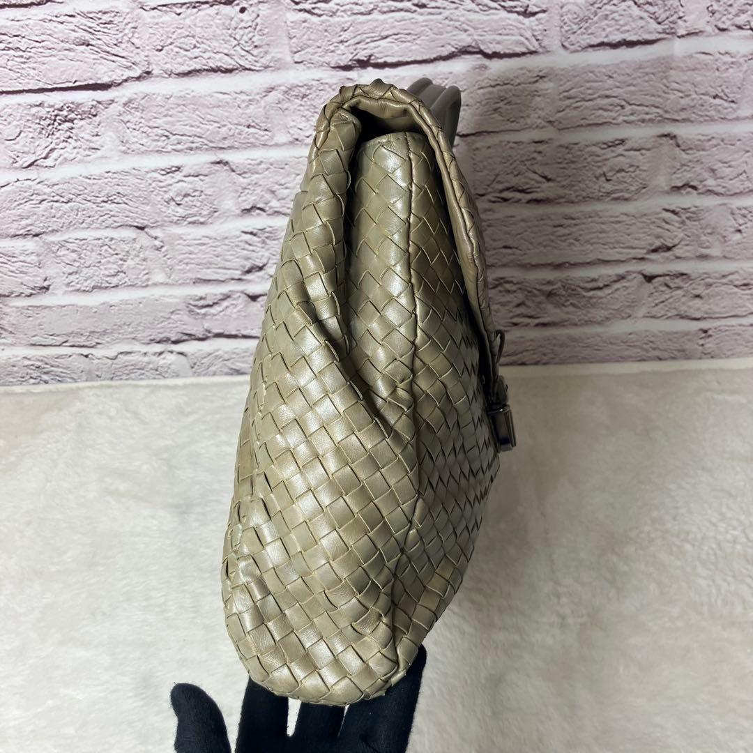 ボッテガヴェネタ✨イントレチャート ビジネスバッグ 本革 A4 オリーブグリーン