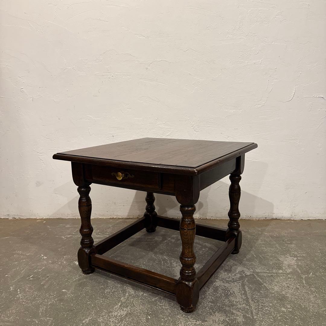 ヴィンテージ 木製サイドテーブル 引き出し付き2