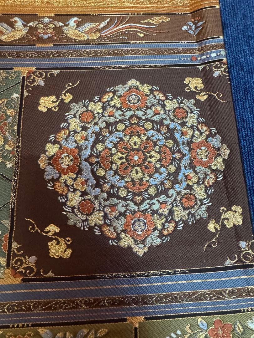 1934 袋帯 古代彫金紋 西陣織 金糸高級上質上品約440cm未使用