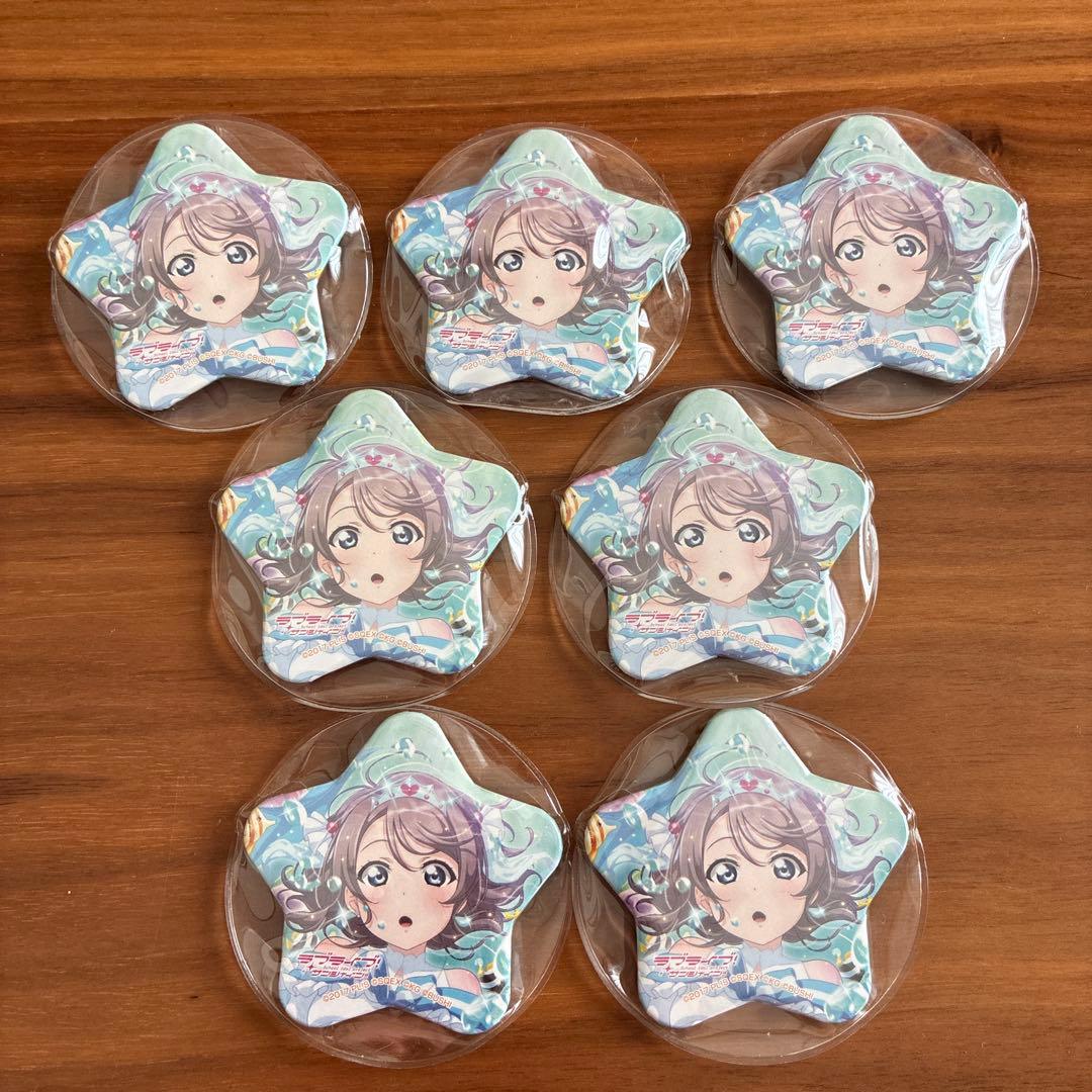 ラブライブサンシャイン Aqours 渡辺曜 星型缶バッジ 恋アク 7点セット