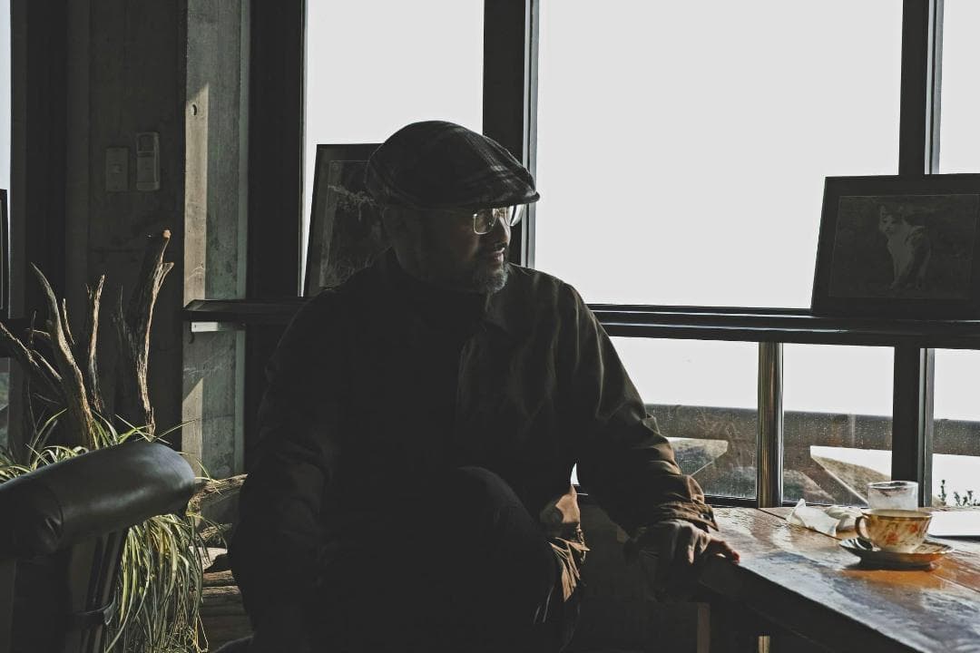 □　アクリル画　0号　青のシリーズ / ノスタルジア 21 c　□