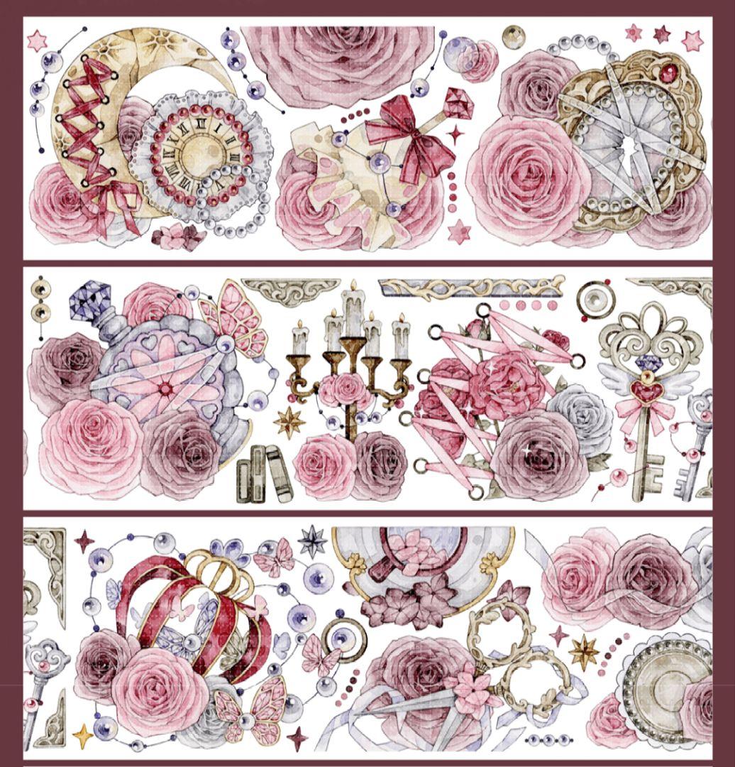 巻売 574☆ 海外 マスキングテープ マステ PET 装飾 花 贝壳光