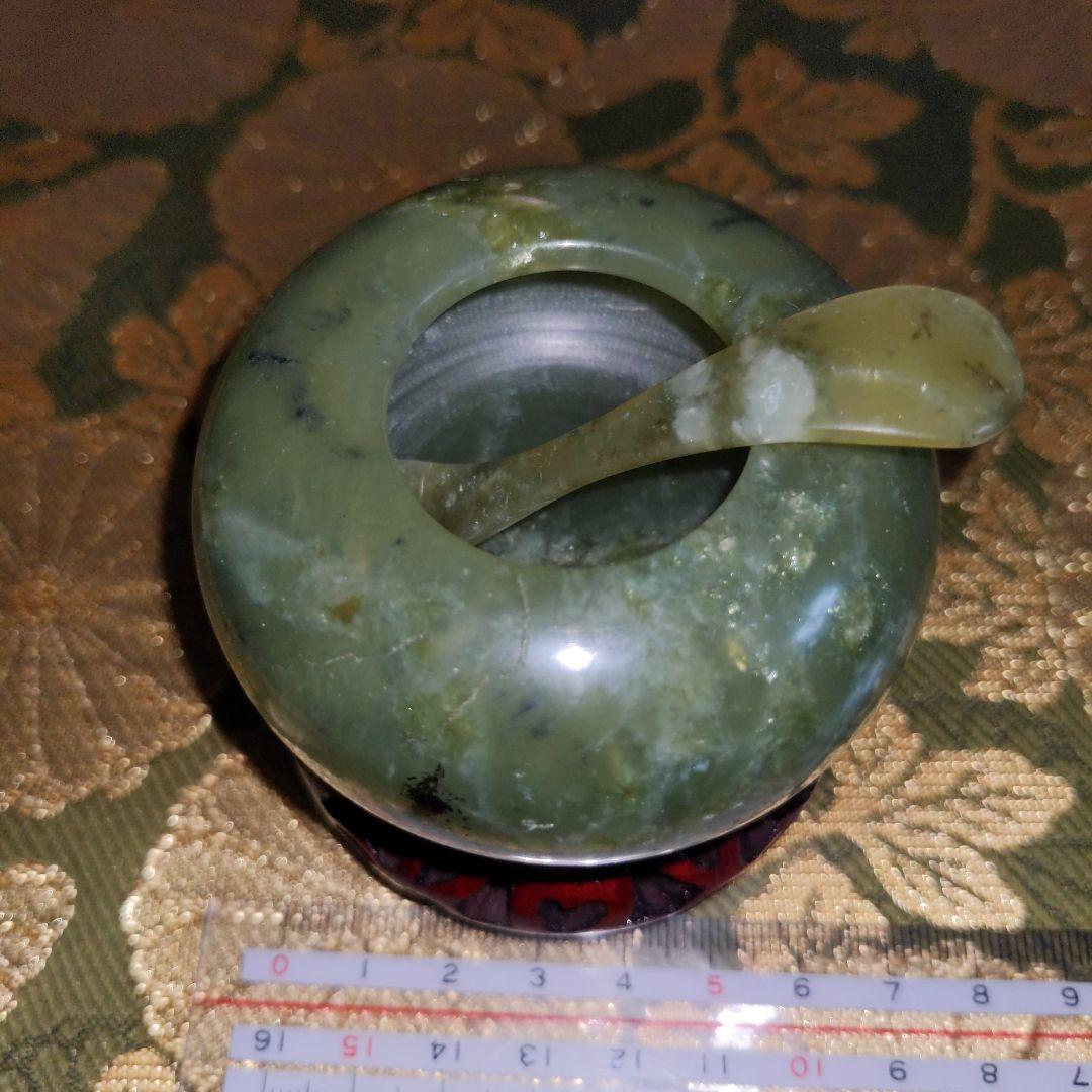 最終価格 中国骨董書道水盂匙付時代品