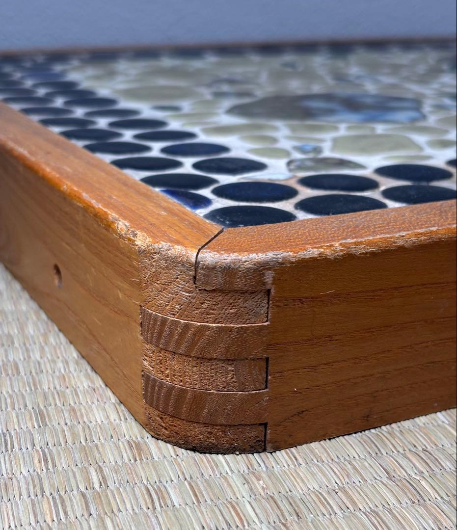 昭和レトロ、ストーブ台 木枠 ストーブタイル台 昭和レトロ 当時物