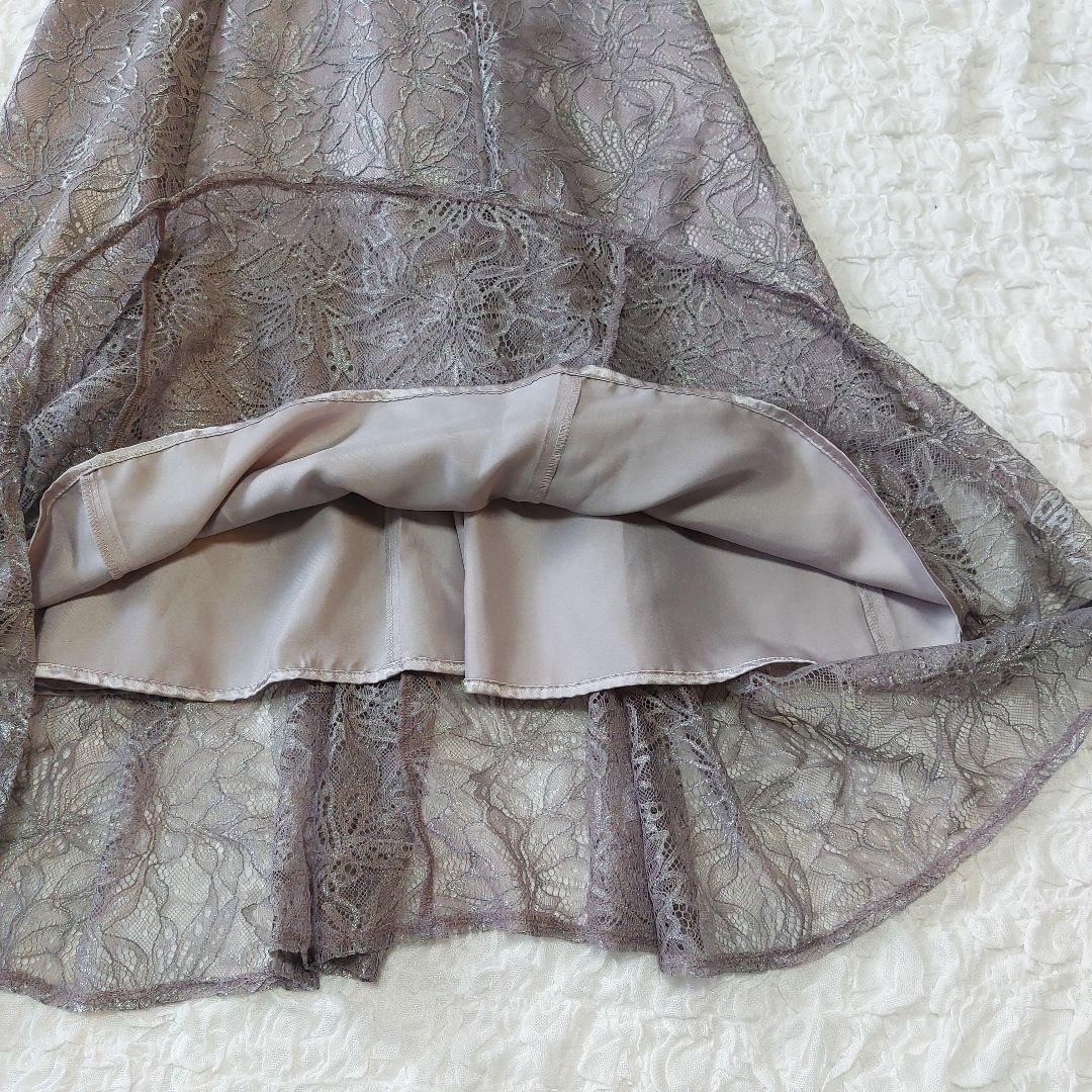 【美品】スナイデル シャイニーレースドレス パーティー オケージョン マキシ丈