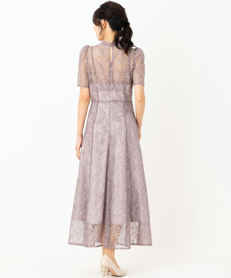 【美品】スナイデル シャイニーレースドレス パーティー オケージョン マキシ丈