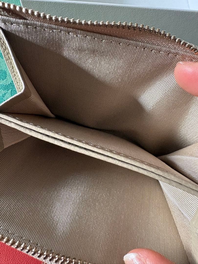 ほぼ新品　アニエスの財布(ベージュ*オレンジピンク) 0652-VCR1