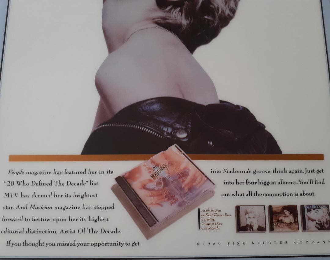 マドンナ Artist Of The Decade US製 宣伝用 ディスプレイ