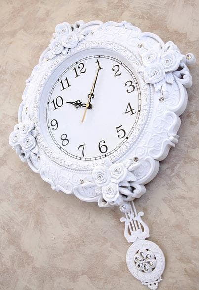 壁掛け時計 ウォールクロック サンタ マリア ホワイト LS-B8216S-WH