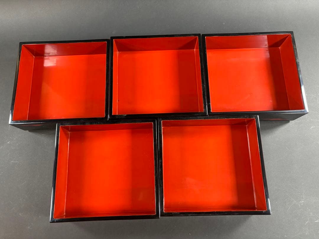 セール 重箱 漆器 五段重 お正月 曙塗 輪島