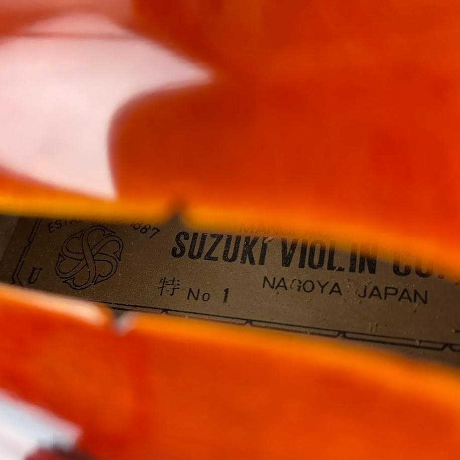 極美品●鈴木バイオリン●特No.1 4/4● 1967年製 合格印有 極艶虎杢