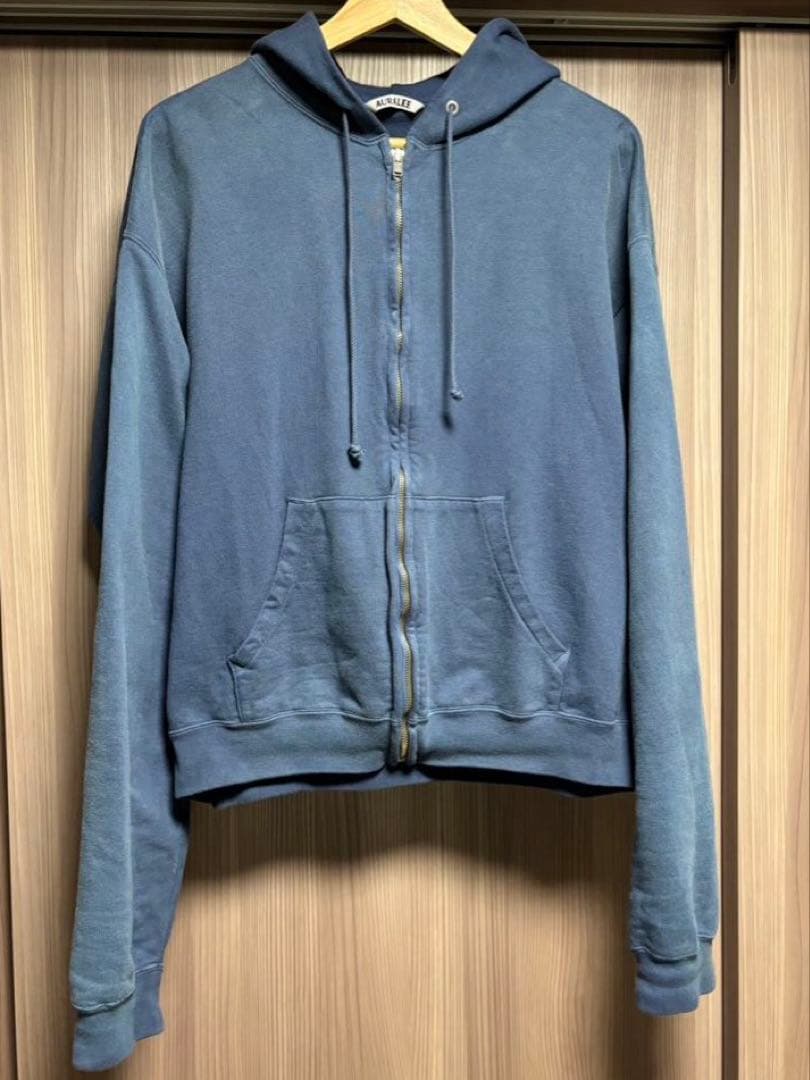 トップス AURALEE PRODUCT DYED SWEAT ZIP PARKA 5