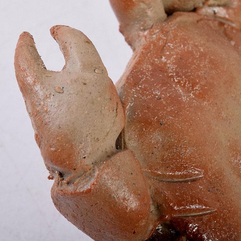 能登七尾 城山焼 國下三郎作 蟹 箱付 Z 8537