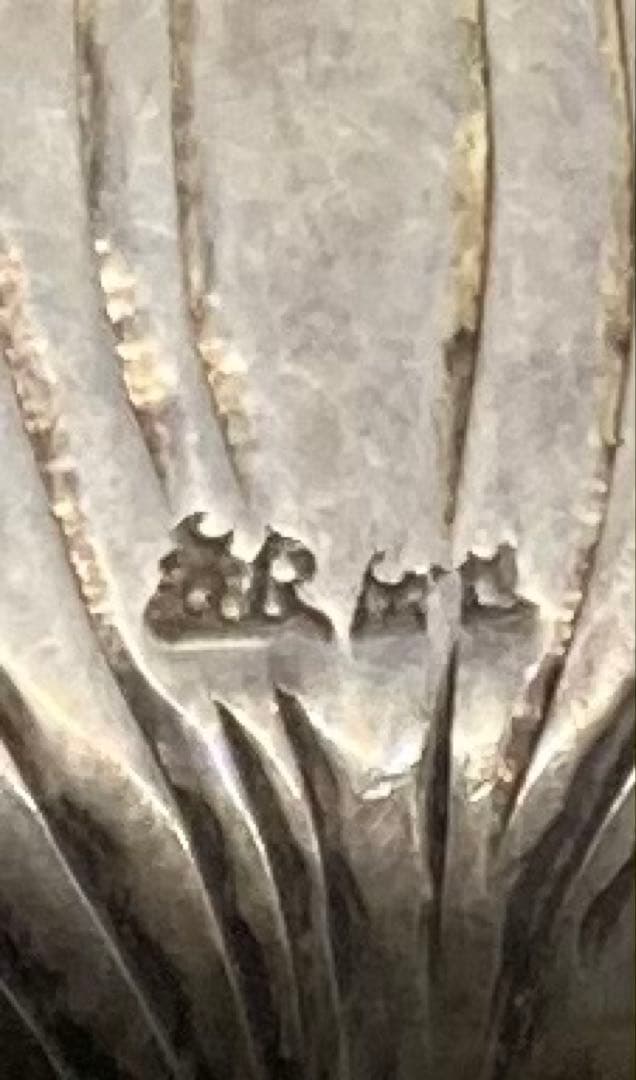 B491s 岡野利光造 鶴亀香合　純銀製　京都　共箱　茶道具　香道具　金工師