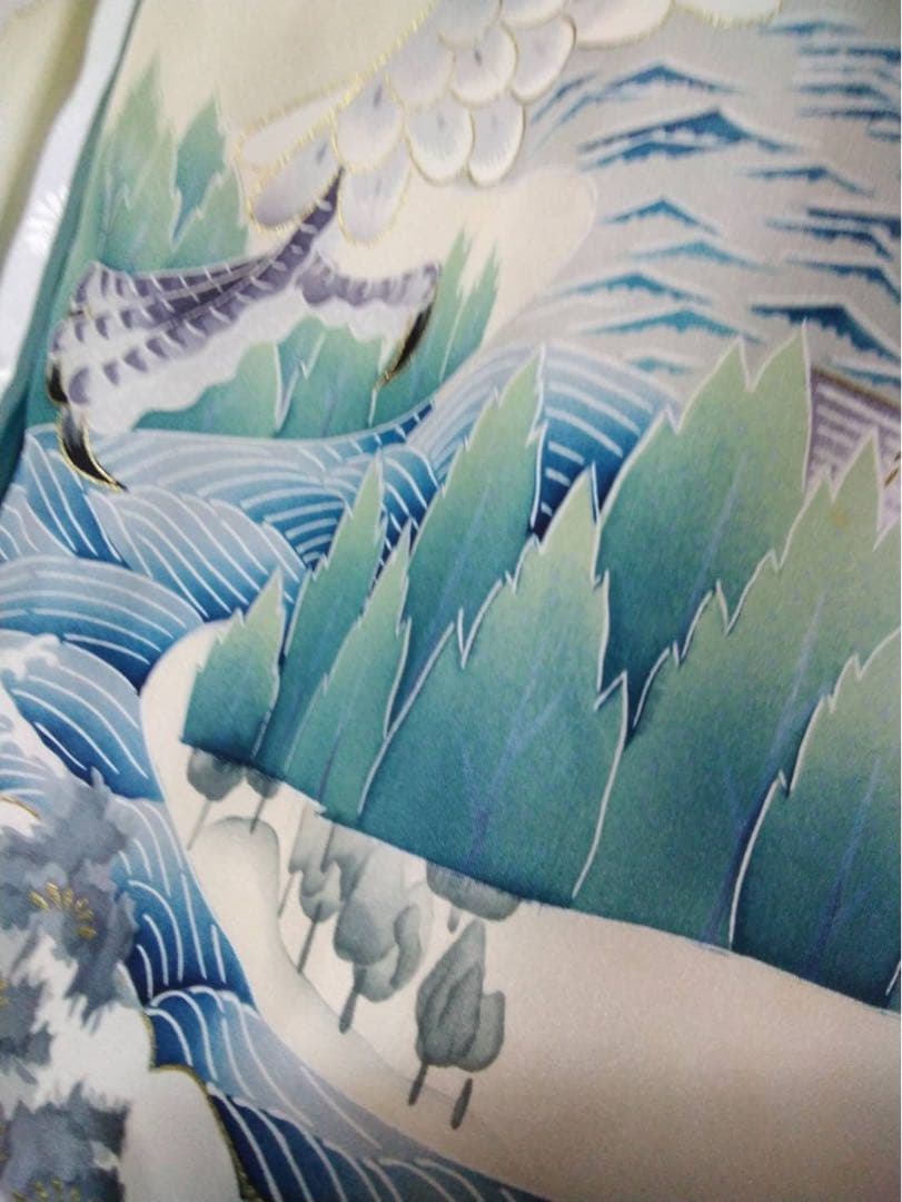 男の子用・3歳から5歳向け・表側正絹・お着物とお被覆のセット・巾着付き