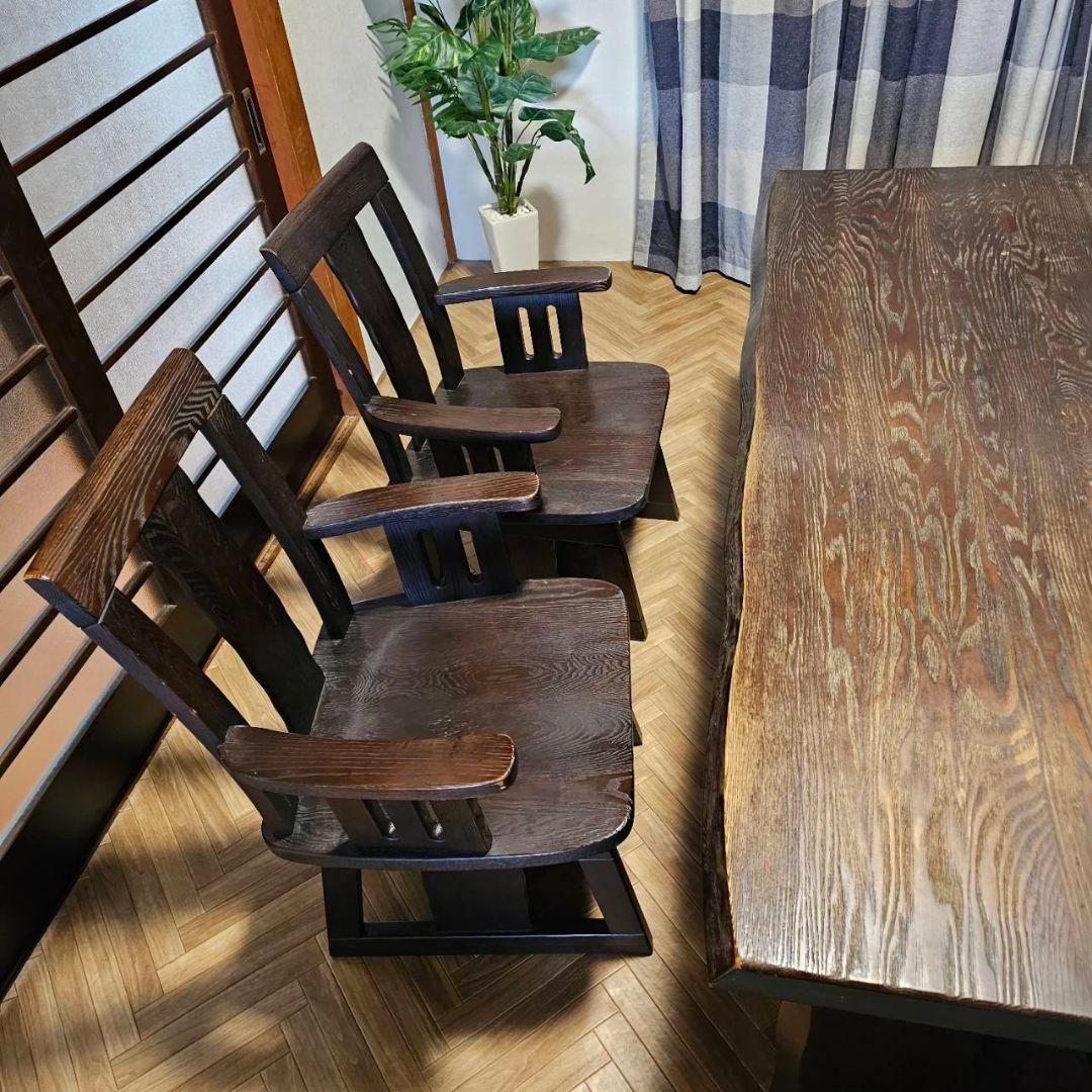 aya　ヴィンテージダイニングテーブル　4人分回転チェアセット