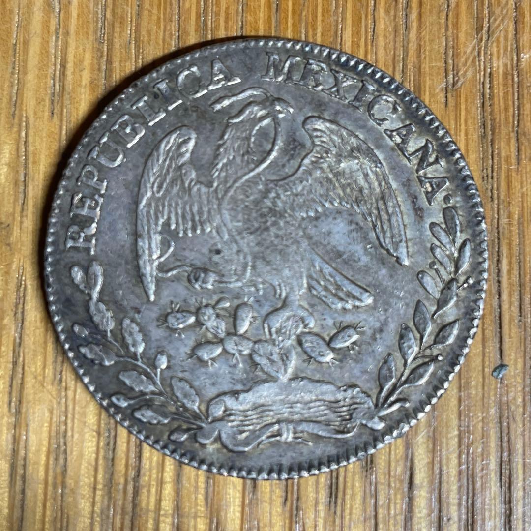 古銭 メキシコ貿易銀貨 1858年 約27g