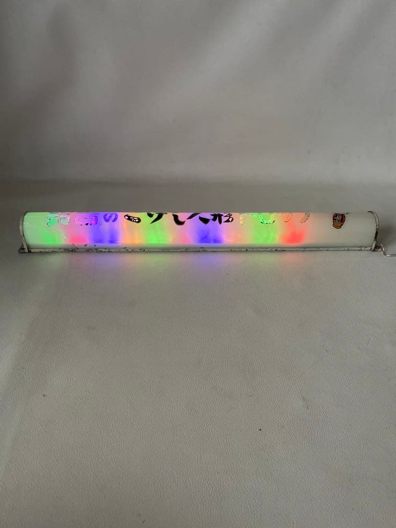 鈴吉のこけし人形ドロップ 電球看板 電飾 看板 ガラス看板 レトロ 改造有り