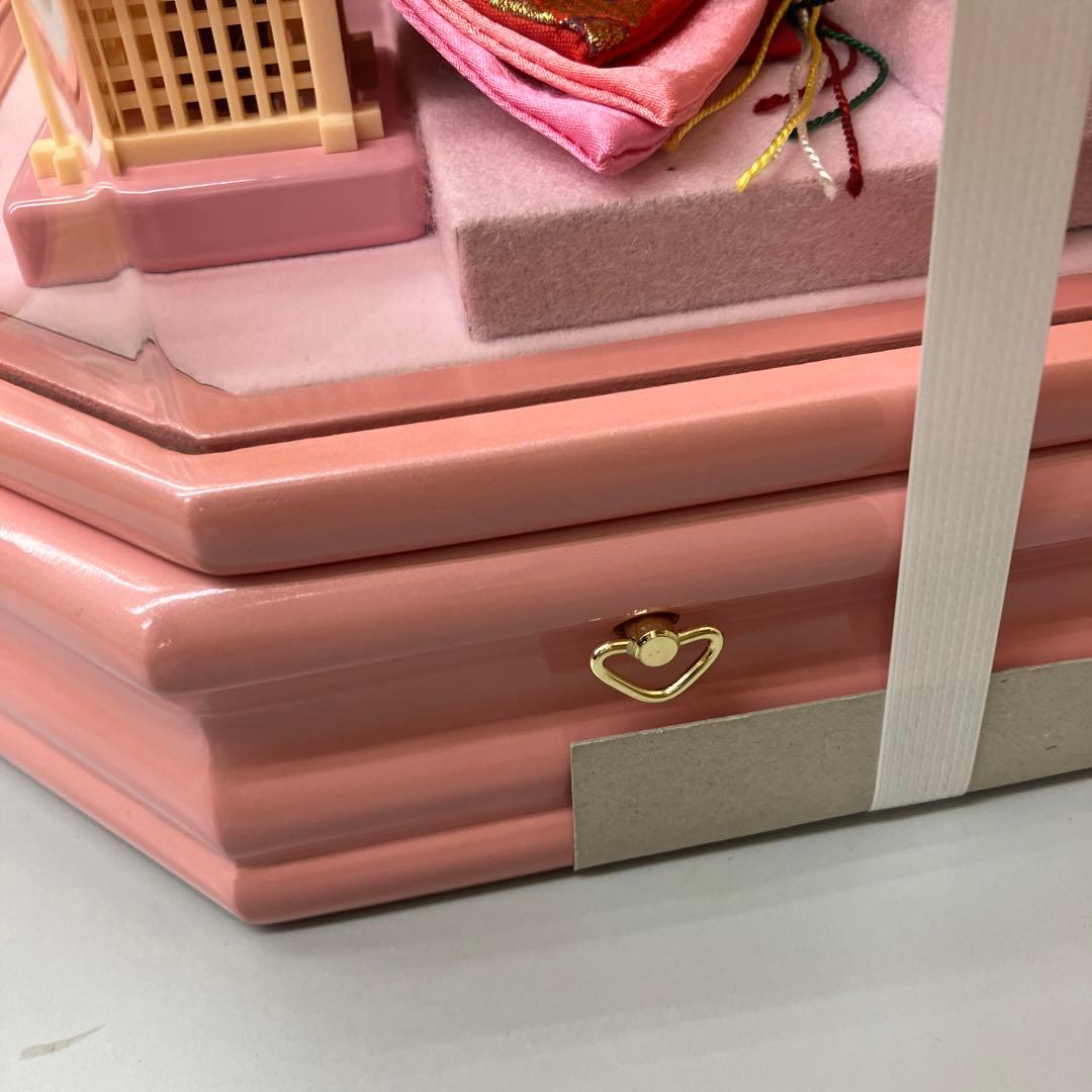 お値下げしました。久月アクリルケース入り雛人形五人飾り