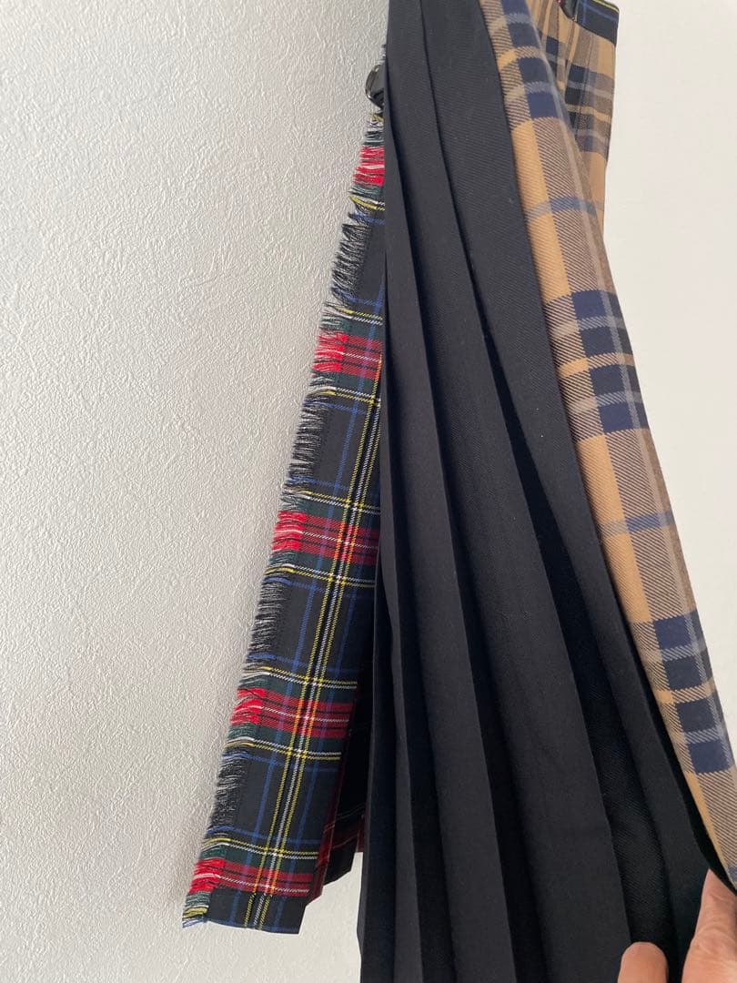 O′NEIL of DUBLIN チェックプリーツスカート ミディ丈