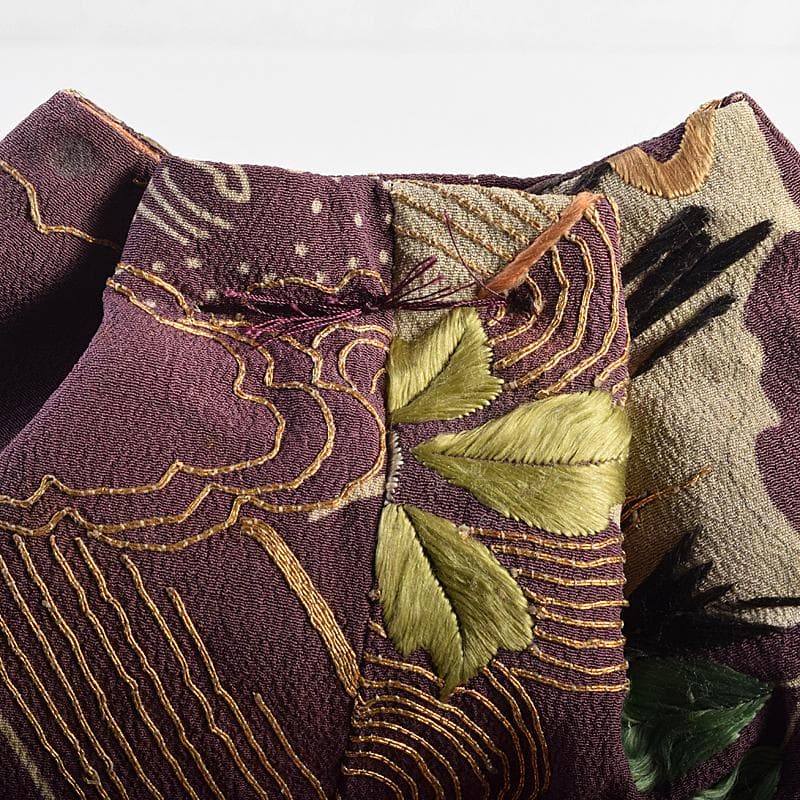 和装小物 江戸時代 小釉裂 龍花文 香袋 匂い袋 C R8814