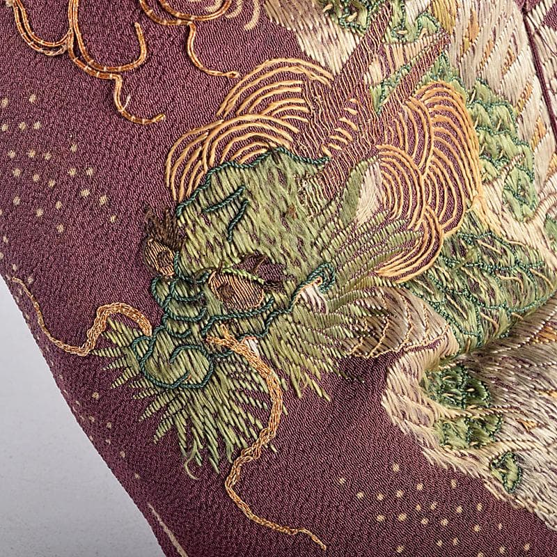 和装小物 江戸時代 小釉裂 龍花文 香袋 匂い袋 C R8814